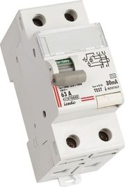 63A, 80A, disyuntor seguro actual residual 6KA IEC60898-1 eléctrico de 100A 2P