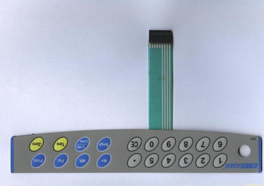 Interruptores de membrana adaptables grabados en relieve llave del teclado con a prueba de humedad