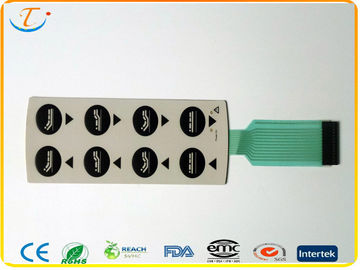 Flexible táctil del telclado numérico del interruptor de membrana de la bóveda del metal para el equipamiento médico