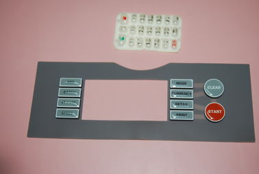 El panel flexible del interruptor de membrana de la goma de silicona con la bóveda del metal, prenda impermeable
