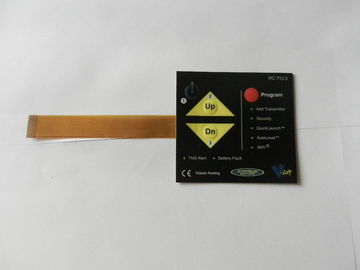 Teclado adhesivo del interruptor de membrana del ANIMAL DOMÉSTICO LED con el botón grabado en relieve de la bóveda del metal