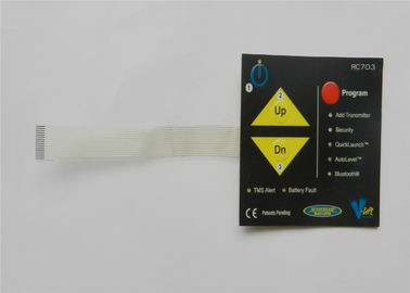 Interruptor texturizado táctil del tacto de la membrana del botón LED de la bóveda del metal del poliéster