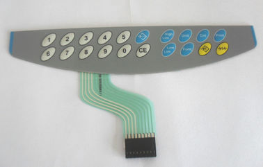 Interruptor de membrana llevado impermeable de tres botones, máquina del control numérico
