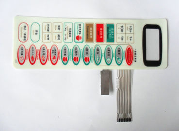 Interruptor de membrana impermeable auto-adhesivo del LED, interruptor de botón grabado en relieve polivinílico