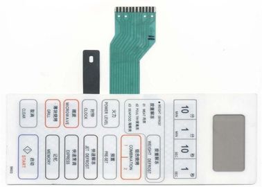 Interruptor de membrana táctil modificado para requisitos particulares del teclado del panel de delante cubierto con la bóveda del metal