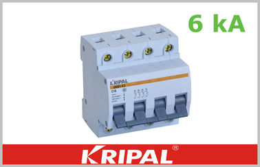 mini disyuntor de 1/2/3/4P MCB que rompe capacidades: 4.5KA: 1,3,6,10,16,20,25,32,40A; KA 6: 50,63A