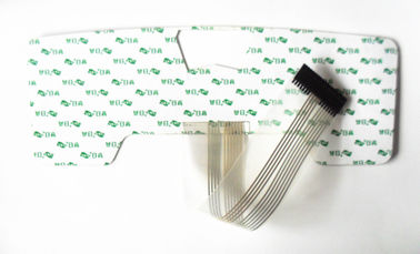 Solo interruptor de membrana flexible lateral texturizado del PWB del ANIMAL DOMÉSTICO con la luz llevada