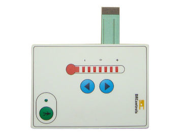 Telclado numérico de plata grabado en relieve del interruptor de membrana del contraluz de la goma con la bóveda del metal