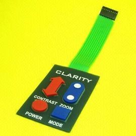 Telclado numérico de goma de grabación en relieve plano del interruptor del panel de la membrana de los iconos retroiluminados con el pegamento de la parte posterior de 3M